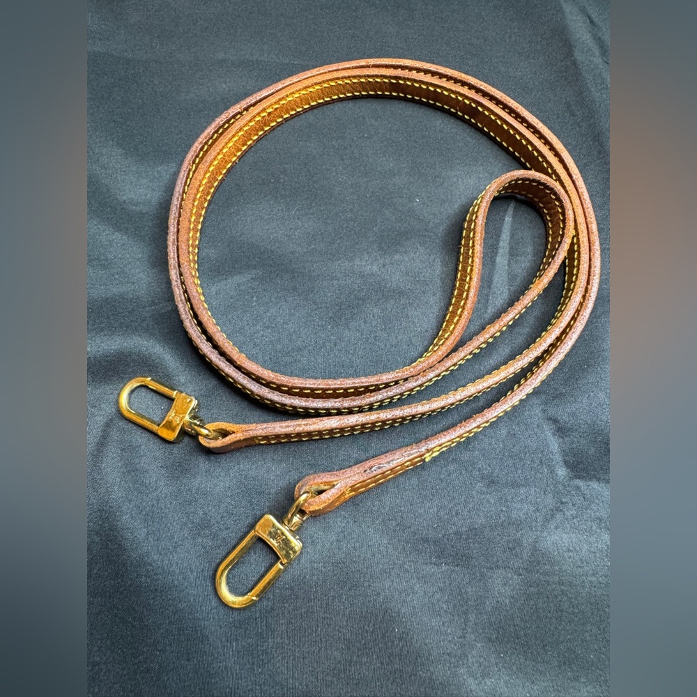 Louis Vuitton Vachetta Leather Strap with Gold Hardware